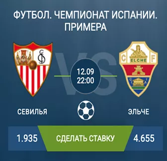 Севилья против Эльче – линия ставок 1xBet